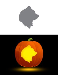 a dog's head is shown in the shape of a pumpkin