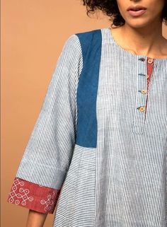 Soch Kurtis Cotton, Kurta Patterns, Sewing Tops, Simple Kurta Designs, Designer Kurti Patterns, Kurti Patterns, Simple Kurti Designs, Trendy Sewing, Kurta Neck Design