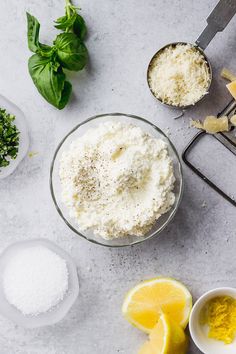 the ingredients to make this dish include lemon, parmesan cheese, and basil