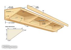 the diagram shows how to build a shelf for bookshelves with measurements and instructions