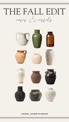 the fall edit features vases and vessels