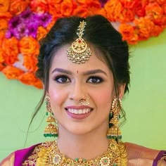 Gold Mukku Pudaka, Brides Of Hyderabad, Hairstyles For Pellikuthuru, Seemantham Makeup Look, Pellikuthuru Hairstyles, Muhurtam Hairstyles, Hyderabad Brides, Blouse Models Latest, Marriage Hairstyles