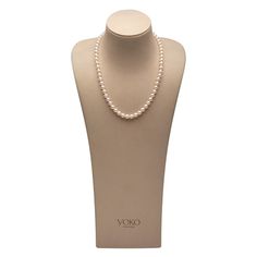 Classy and chic, this Akoya cultured pearl strand necklace brings elegance to any look. 18K white gold 6.5mm round Akoya cultured pearls Capsule clasp 18-inch length From the Yoko London collection Classic Akoya Pearl Necklace In Pearl White, Elegant Akoya Pearl Necklace With Sterling Silver Clasp, Single Strand White Gold Pearl Necklace, Elegant White Gold Pearl Necklace With Sterling Silver Clasp, Formal Single Strand Akoya Pearl Necklace, Pearl White Single Strand Akoya Pearl Necklace, Single Strand Akoya Pearl Necklace In Pearl White, Luxury Akoya Pearl Necklace With Sterling Silver Clasp, Luxury Single Strand Pearl Necklace For Anniversary