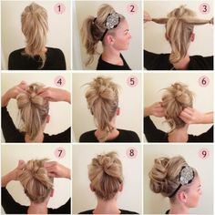 Updo With Headband, Updo Hairstyles Tutorials, Beaded Headband, Hair Tutorials, Hair Dos, Gorgeous Hair, Hair Day, Hair Updos