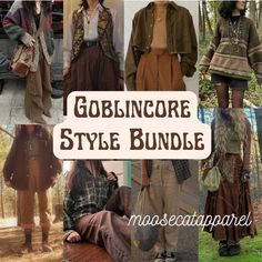 "Sustainably curated style bundles from $35-$80! I will collect pieces for your dream closet, whether it's dresses, tops, pants, or outerwear! Start by creating an inspiration board of your style and aesthetic on Pinterest, and I will find you pieces to match! This is a great way to experiment with your style, try something new, or gain more pieces to fit your established style. After purchase I will message you a google form to fill out that will give me a complete idea of what you're looking f Goblincore Style, Goblincore Outfits, Clothing Coquette, Cottagecore Academia, Time Traveller, Style Aesthetics, Style Bundle, Google Form, Academia Style