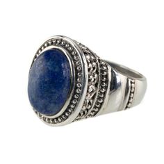 Beautiful Sterling Silver Lapis Lazuli Ring Sz 8 Gorgeous Lapis Lazuli Ring Features a cabochon oval Lapis that's bezel set  Dimensions of stone = 14 mm x 10 mm Size 8 Total Mass = 10 grams Reference Item # AV-5405 JC 9/17/20 Classic Lapis Lazuli Jewelry Ring, Classic Sapphire Oval Cabochon Jewelry, Oval Silver Signet Ring With Cabochon, Classic Rings With Natural Stones, Oval Lapis Lazuli Ring For Anniversary, Classic Round Rings With Stones, Lapis Lazuli Cabochon Rings, Round Lapis Lazuli Cabochon Rings, Classic Silver Oval Cabochons