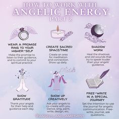 how to work with an angelic energy part 2 info graphic by angels and amethyst