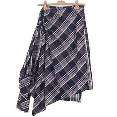 ad eBay - BRUNELLO CUCINELLI Navy cotton silk check wrap skirt skirt 40 Navy - Buy Now, click the link (eBay) Plaid Cotton Skirt For Work, Plaid Workwear Skirt For Summer, Plaid Skirt For Summer Workwear, Chic Long Plaid Skirt, Luxury Silk Lined Wrap Skirt, Blue Moisture-wicking Swim Skirt For Summer, Plaid Skirt Farfetch, Skirt Skirt, Women Skirts