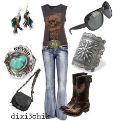 Boots, created by dixi3chik on Polyvore Rocker Style, Rocker Chic