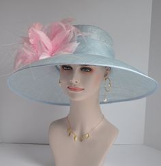 The customers in the USA will get the order in 3 business days! 100% Sinamay, light and comfortable •Wide brim measure Appr 6.5" brim •The crown is decorated with feather flowers, peacock feathers and crin ribbon bow •Head girth is 22”-23",adjustable string inside can give you the best fit. •Great for Kentucky Derby, Church, Wedding, Tea Party or other special event Many color decorations are AVA, just like hot pink, light blue, royal blue, black, burgundy, yellow, white, dusty pink, taupe. Feather Flowers, Rockville Maryland, Sinamay Hats, Tea Party Wedding, Kentucky Derby Party, Different Hats, Elegant Hats, Feather Flower, Derby Party