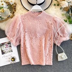 Name:New, vintage,lace top, half sleeve, chic, sweet little topMaterial:laceColor:white,red,black,apricot,pinkFeatures:sweetSize(cm):free 1inch=2.54cmS:length:54,bust:90,waist:86,shoulder:36Note:Due to different measurement methods,there will be 1-3 error(unite:cm), please understand.&ltp&gtPlease check the size carefully when you choose items,thank you.</p>&ltbr/> Feminine Spring Lace Top, Pink Summer Blouse With Lace Sleeves, Elegant Pink Lace Blouse, Pink Feminine Tops With Lace Sleeves, Feminine Pink Tops With Lace Sleeves, Pink Long Sleeve Tops With Lace Patchwork, Pink Feminine Top With Lace Sleeves, Feminine Lace Top For Spring, Pink Long Sleeve Top With Lace Patchwork