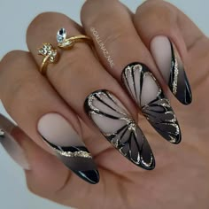 Long Press On Nails, Nagel Tips, Manicure Tips, Nail Type, Manicure Diy, Her Nails, Butterfly Nail, Nail Length, Girls Nails