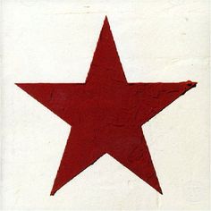 a red star on a white background