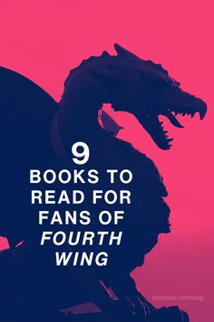 a dragon statue with the words 9 books to read for fans of fourth wing