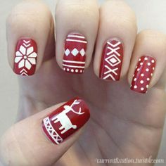 Christmas sweater fingernails :) Christmas Sweater Nails, Unghie Nail Art, Sweater Nails, Christmas Nail Art Designs, Holiday Nail Art, Diy Nail Art, Xmas Nails