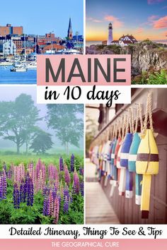 Pinterest pin for 10 days in Maine Maine Coast Road Trip, Maine Road Trip Itinerary, North Haven Maine, Maine Itinerary, Vacation In Maine, Maine Road Trip, Vintage Seaside, Maine Trip, Perfect Ten