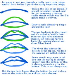 some blue and green lines are in the shape of an eye, with words above them