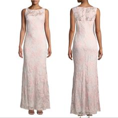 Nwt Karl Lagerfeld Paris Pink Lace Dress In Floral Embroidered Mesh. Approx. 62.5"L From Shoulder To Hem. Jewel Neckline; Strapless Illusion. Sleeveless. Mermaid Silhouette. Floor Length. Back Zip. Polyester. Size 4 $239 Retail Bloomingdales Spring Formal Lace Gown, Spring Maxi Dress For Mother Of The Bride, Spring Gown For Mother Of The Bride, Spring Fitted Maxi Dress For Mother Of The Bride, Spring Formal Lace Floor-length Dress, Fitted Lace Trim Evening Dress For Spring, Spring Formal Floor-length Lace Dress, Formal Floor-length Lace Dress For Spring, Spring Mother Of The Bride Gown