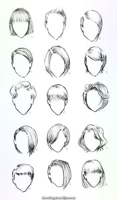 a bunch of different types of hair on a white paper with the words, how to draw