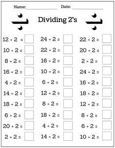 the addition worksheet for dividing 2's and 3's with numbers