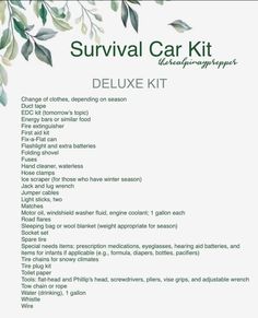 Car Survival Kits Diy, Car Living Hacks, Car Emergency Kit, Emergency Survival Kit, Emergency Bag