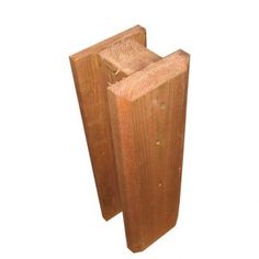 two pieces of wood sitting on top of each other in the middle of a white background