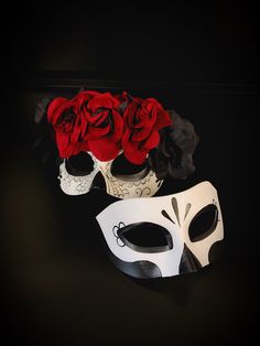 Embrace timeless elegance with this Red Rose Floral Mask, featuring intricate embroidery and vibrant red roses. Inspired by Venetian mask-making traditions, this stunning mask is perfect for masquerade balls, themed parties, or theatrical events. The luxurious red floral accents combined with the delicate embroidery make this mask a captivating statement piece. Age Group/Gender - Adult/Women Size/Type - One size fits all adults Mask Color - Red/White Mask Material - Polyresin Special Features - Luxury Red Masks And Prosthetics For Masquerade, Traditional Luxury Masquerade Mask For Costume, Luxury Traditional Masquerade Mask For Costume, Luxury Red Masquerade Masks And Prosthetics, Luxury Traditional Masquerade Mask For Parties, Luxury Red Carnival Masks, Luxury Red Party Masks, Luxury Red Traditional Headpiece, Elegant Luxury Party Masks