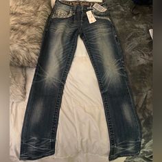 Brand New Rock Revival Jeans With Tags Size 30/32 Slim Straight Cute Everyday Outfits For School, 2000s Men, Rock Revival Jeans, New Rock, Cute Jeans, Jeans Rock, Cute Everyday Outfits, Slim Straight Jeans, Rock Revival