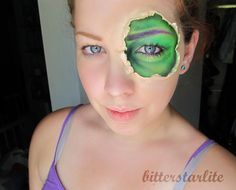 The Hulk Within- Halloween Make up. That's pretty cool! Hulk Makeup, Fantasy Make-up, Cool Halloween Makeup, Special Fx Makeup, Halloween Makeup Inspiration, The Hulk, Cool Makeup Looks, Special Effects Makeup, Halloween Costumes Makeup