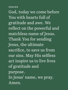 a green background with the words prayer for jesus