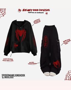 Dabi Inspired Outfit, Spiderman Clothes, Spiderman Outfit, Baggy Outfit Ideas, Mode Turban, Diy Vetement, Baggy Clothes, Everyday Fashion Outfits, Quick Outfits