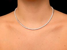 Daily Wear Jewellery, Diamond Tennis Necklace, Moissanite Necklace, Rose Gold Metal, Engraved Jewelry, Round Cut Diamond, Metal Jewelry, Wedding Ring Bands