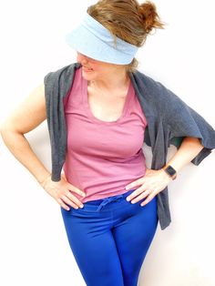 Summer Beach HatSun Visor for Women Made to Order in beige and chambray blueAdjustable back hook and loop closure OVERVIEWNot only is this sun visor adjustable it also can protect you from the shade, oh, and it’s reversible! Perfect for farmers market, walking, running and especially great for gardening and ball games. Keep your face and ears shaded with this lightweight visor. HOW TO WEARPlace center of visor band on your forehead hairline and wrap visor around your head and press the hook and Summer Hats With Sweatband, Summer Hats With Sweatband One Size Fits Most, Summer Baseball Cap With Sweatband, Casual Summer Visor With Sweatband, Sporty Summer Hats For Everyday Use, Sporty Summer Hats For Everyday, Adjustable Summer Hat With Sweatband, Summer Visor Hat With Sweatband, Adjustable Summer Visor With Cotton Sweatband