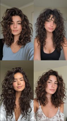 Natural Curly Hair Cuts, Curly Hair Photos, Wavy Haircuts, Haircuts For Wavy Hair, Haircuts For Curly Hair, Stylish Haircuts, Round Faces, Curly Hair Cuts