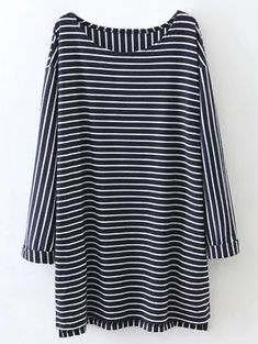 $22.49 Oversized Striped T-Shirt - BLACK S Tunic Fashion, Perfect Closet, Black Clothing, Men Hats, Striped T Shirt