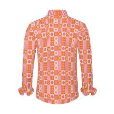 Introducing our Retro Shirt, a stylish fusion of 60s and 70s vibes with a modern twist. This Men's Vintage Style Shirt channels the Mod aesthetic, featuring a captivating geometric design in pink and orange hues. The Op Art Men's Dress Shirt is not just a piece of clothing; it's a statement of artful style and sophistication. With long cuff sleeves and a mod 60s-inspired design, this shirt is perfect for those who appreciate the timeless charm of vintage fashion. Crafted from 100% polyester, it Mod Aesthetic, Opt Art, Style Année 60, Mod 60s, Men's Vintage Style, 70s Vibes, Orange Hues, Vintage Mens Fashion, The Mod