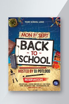 the back to school flyer is shown