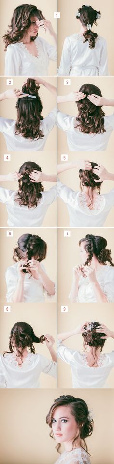 Loose braided updo tutorial weddings prom Diy Updo, Easy Updo, Braided Hair Tutorial, Fishtail Braid, Short Hairstyle, Braided Updo