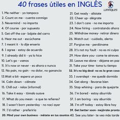 a poster with words in spanish and english on the same page, which includes an image of