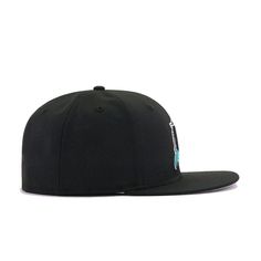 Celebrate the Marlin’s 2003 World Series Championship season with this throwback fitted from Hat Heaven. Featuring a clean Black base, the classic Marlins logo in Teal is unmistakable anywhere you go. With Cooperstown-spec left-sided side patch, this is mainstay in fitted fashion that isn’t going anywhere. Hat Material: 100% WoolCrown: BlackVisor: BlackButton: BlackUndervisor: GreyFront Logo: Black/Teal/Metallic Silver/WhiteRear Logo: Black/Teal/WhiteSide Patch: Official league colors Fitted Fashion, Florida Marlins, Crown Black, San Diego Chargers, New Era Cap, Logo Black, New Era 59fifty, Oakland Athletics, Detroit Tigers