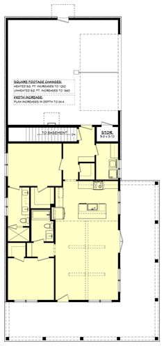 the floor plan for a two story house