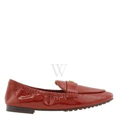 Tory Burch Ladies Loafers. SKU: 87282-200. Color: Smoked Paprika. Shoe Style: Loafer. Vamp Style: Slip-on. SoleMaterial: Leather/Rubber. Tory Burch Ladies Smoked Paprika Ballet Loafers. The Ballet Loafer features a cushioned leather footbed, slip-on style, buffed leather and rubber sole, chrome-free napa leather lining and detailed with a Double T in brushed gold. Please visit the brand website for sizing information. Ladies Loafers, Vamp Style, Brand Website, Versace Watch, The Ballet, Cheap Gifts, Denim Shoes, Fragrance Gift Set, Crossbody Messenger Bag