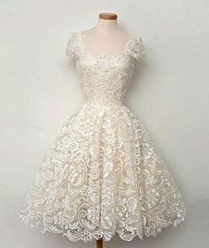 Vintage Lace Homecoming Dresses for Junior 1950s Wedding Dress, Vintage Lace Weddings, Gaun Fashion, Lace Wedding Dress Vintage, Vintage 1950s Dresses, فستان سهرة, Summer Wedding Dress, Vestidos Vintage, Moda Vintage