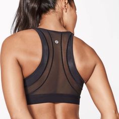 Lululemon New With Tags “Fresh In Mesh” Bra In Black Size 10. Casual Sporty Outfits, High Neck Sports Bra, Lululemon Bras, Fitness Fun, Lululemon Energy Bra, Mesh Bra, Lululemon Sports Bra, Racerback Sports Bra, Athleisure Wear