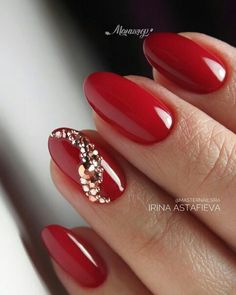 Xmas Nail Designs, Bright Nail Designs, Nail Art Jewelry, Red Nail Designs, Bright Nails, Red Nail, Baby Boomer, Xmas Nails, Short Acrylic Nails