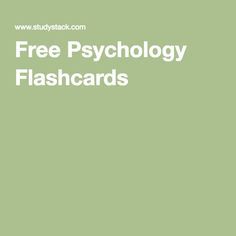 a green background with the words free psychology flashcards in white letters