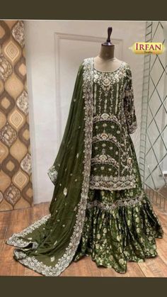 Mehandi Dress, Parrot Green, Fancy Dresses Long, Afghan Dresses, Fashion Enthusiast, Designer Dresses Casual