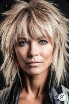 Shaggy Bob With Wispy Bangs, Shag Hair Styles For Women Over 60, Layered Long Bob Hairstyles With Bangs, Medium Shaggy Hairstyles With Bangs, Long Bob With Bangs And Layers, Bangs After 50, Edgy Hairstyles Medium, Edgy Short Haircuts For Thick Hair, Fine Thinning Hair Haircuts