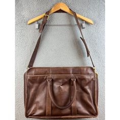 Condition Is Good. Shipped With Usps Priority Mail. Vintage Brown Satchel Briefcase, Vintage Brown Briefcase With Removable Pouch, Vintage Brown Rectangular Satchel, Brown Briefcase With Removable Pouch For On-the-go, Vintage Messenger Bag, Vintage Brown Leather Briefcase, Rectangular, Satchel Tote, Bags Coach, Messenger Bag Men