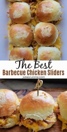 the best barbecue chicken sliders are made with cheese